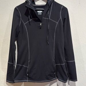 Black athletic hoodie